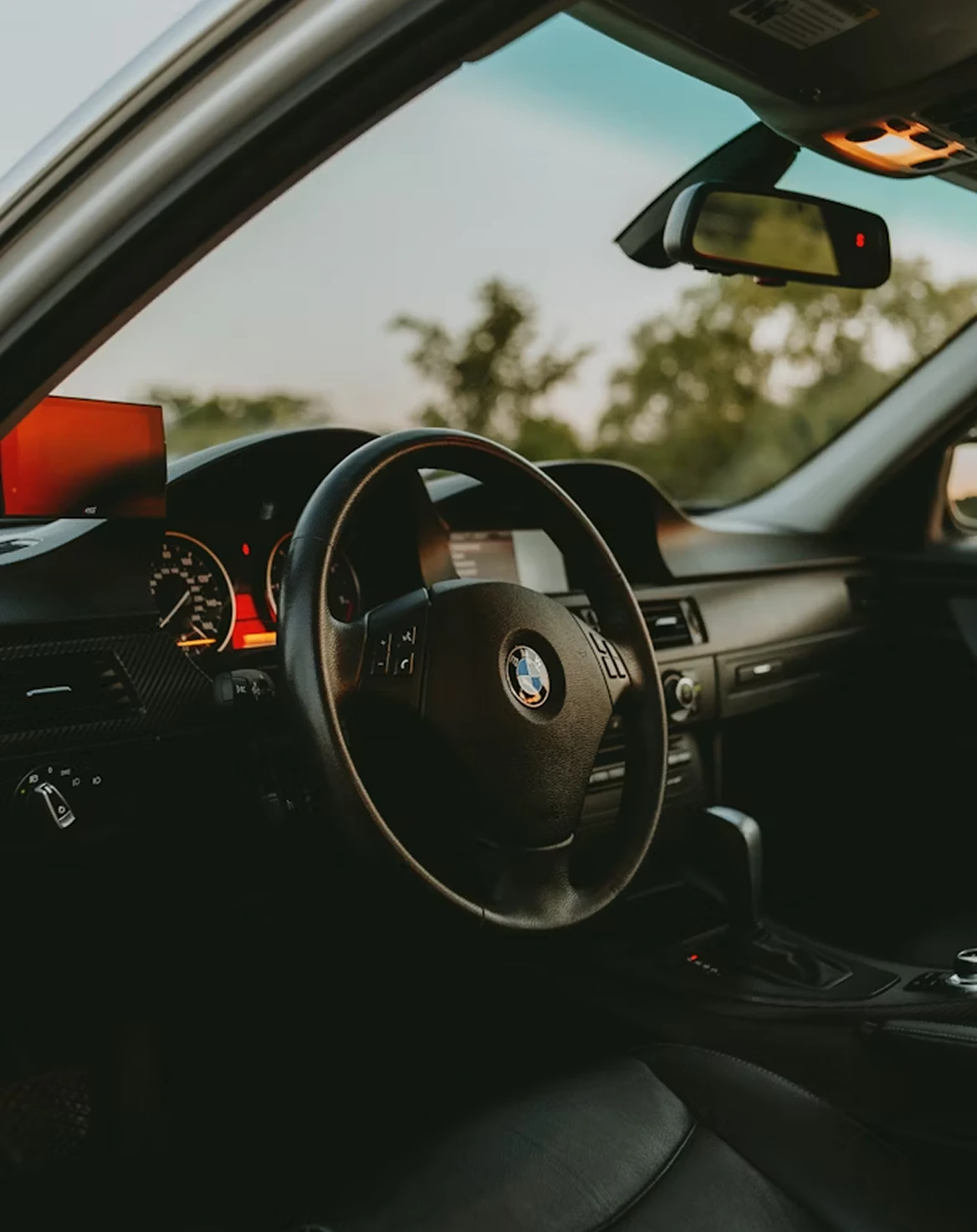 Close-up of a clean car interior prepared for long-term storage