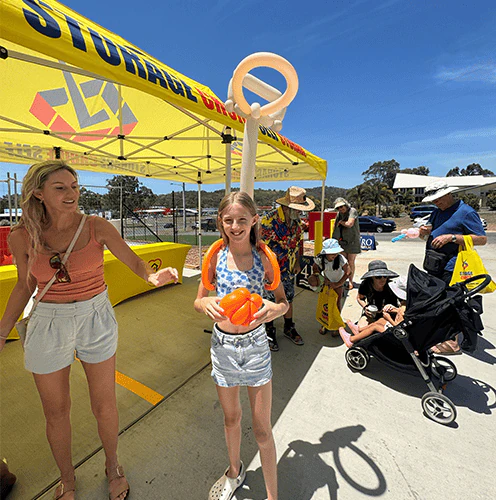 Storage Choice Gladstone community event with donated bikes on display