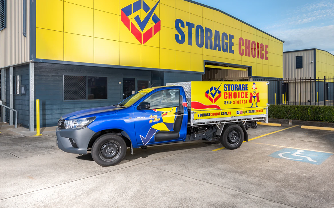 Storage Choice branded ute available free to help customers move in